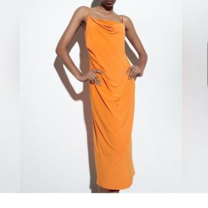 Zara - Midi Orange Dress